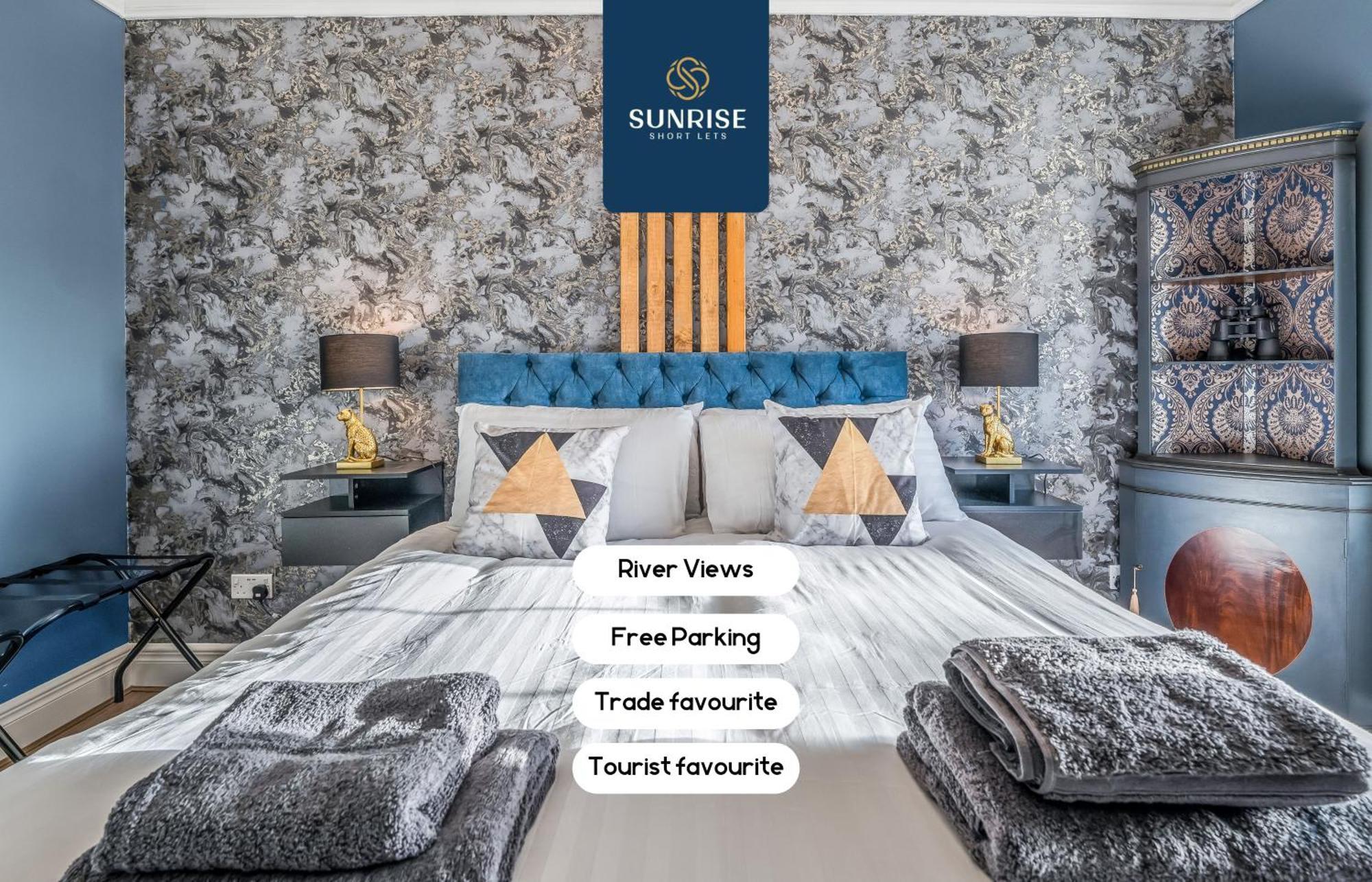 Presidential Apartment, Family Home, Luxury Bedrooms, 2 Rooms, 1 King Bed, 2 Single Beds, Free Wifi, Free Parking, Tourists, Business Travelers, Relocation, Beautiful River Views, - Long Stays, Invoice And Reduced Price Are Only Via Sunrise Short Let Dundee Exteriör bild